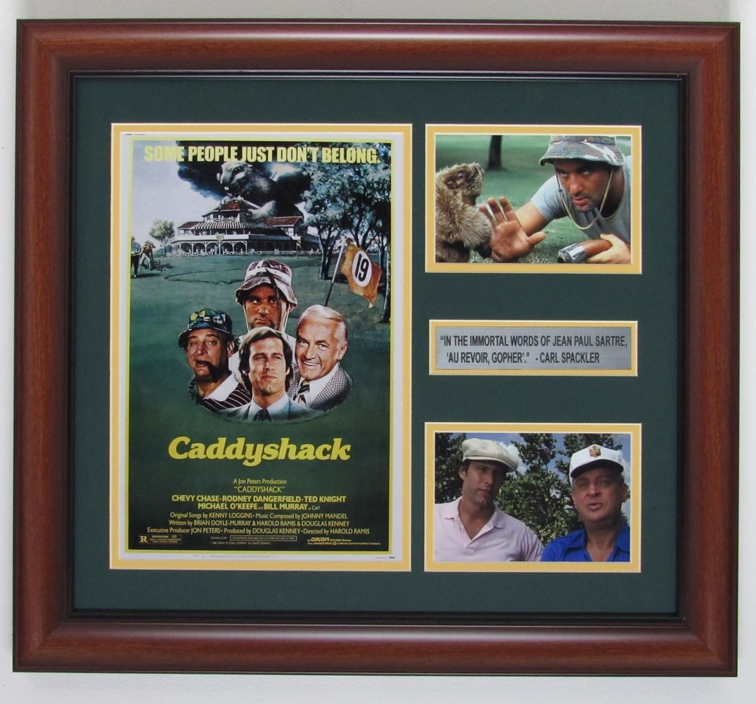 Caddyshack movie poster framed collage unsigned 135091 (1 of 2)