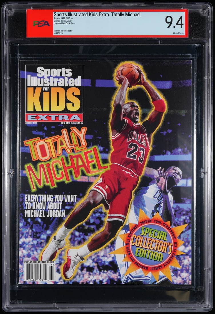 1998 Sports Illustrated Kids Magazine NO LABEL Michael Jordan PSA 9.4 208333 (1 of 4)