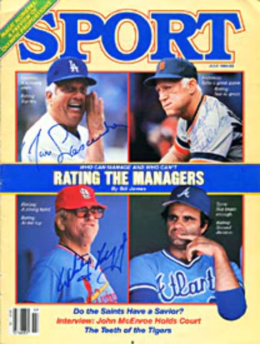 Sport Magazine Cover LaSorda Anderson Herzog Autographed 1984 (1 of 1)