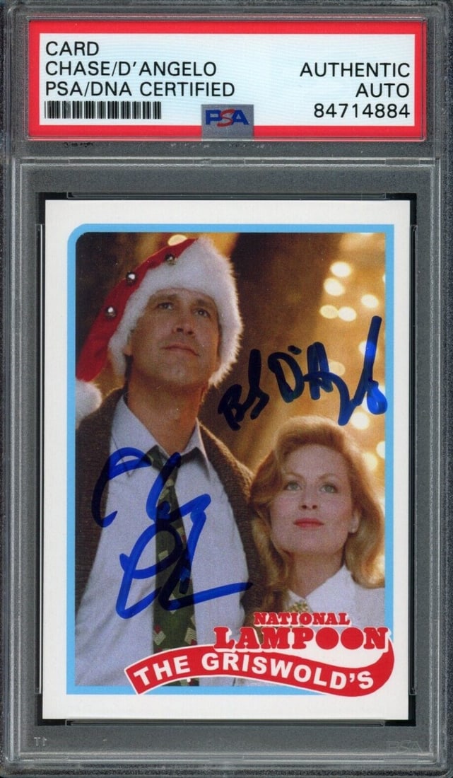 Chevy Chase/ Beverly D'Angelo Dual-Signed Trading Card "Xmas Vacation" PSA/ DNA: Chevy Chase/ Beverly D'Angelo Dual-Signed Trading Card "Xmas Vacation" PSA/ DNA Item Specifics: Autograph Authentication: PSA/DNA Industry: Movies Original/Reproduction: Original Original/Reprint: Ori