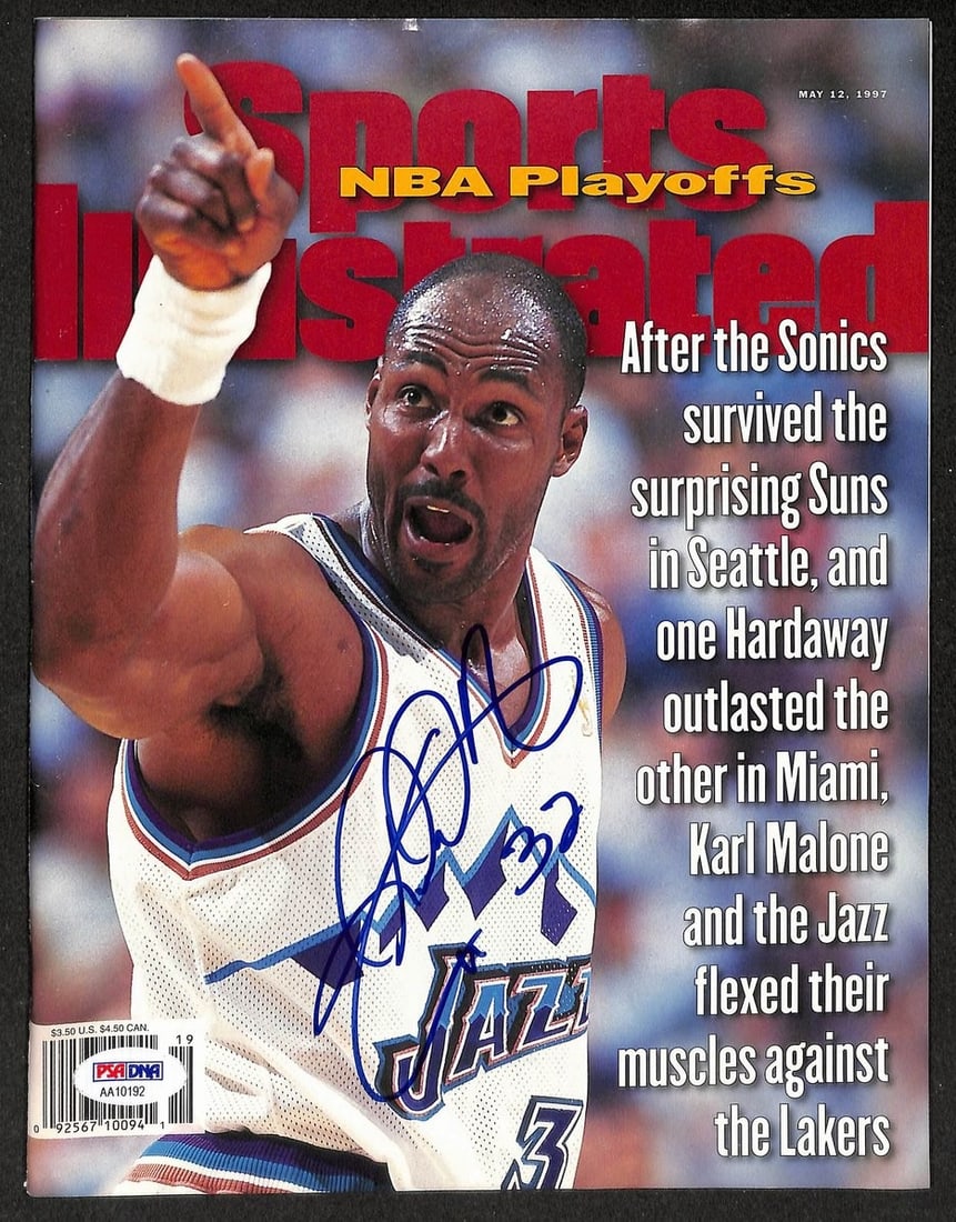 HOF Signed Autographed 1997 Sports Illustrated DNA 212131 PSA Jazz Karl Malone: HOF Signed Autographed 1997 Sports Illustrated DNA 212131 PSA Jazz Karl Malone Item Specifics: Original/Reprint: Original Product: Photo Product Disclaimer: Not affiliated with any team or league. Sig