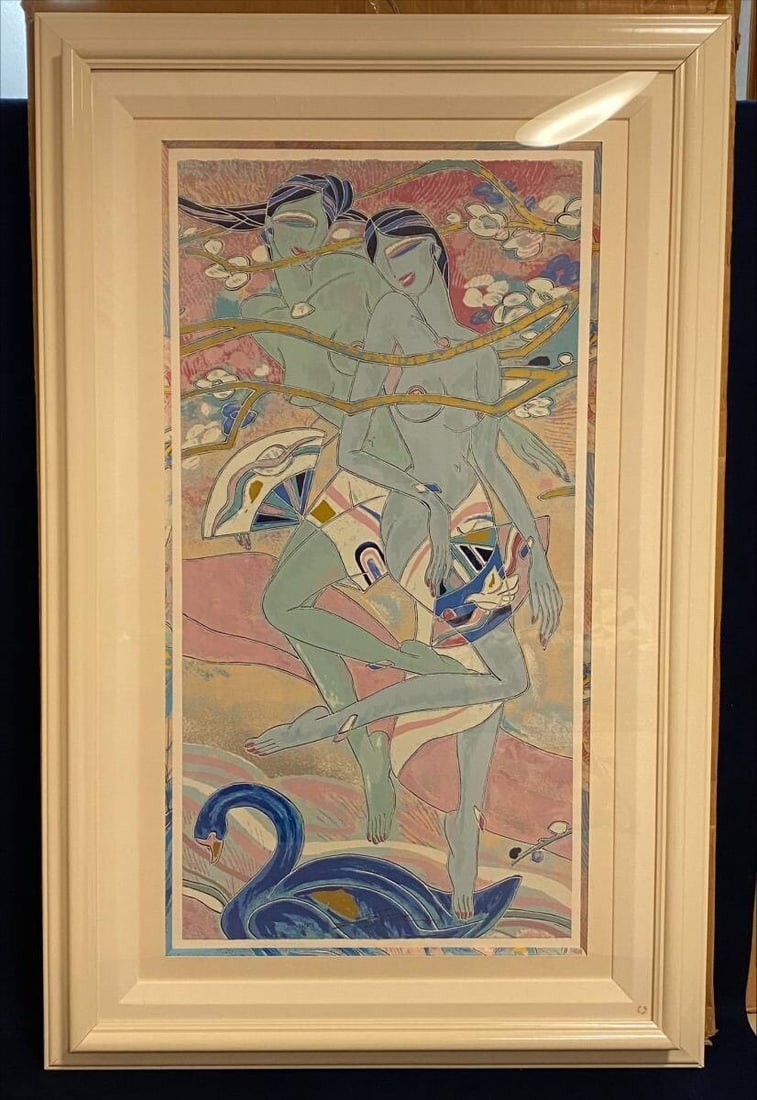 CHERRY BLOSSOM TIME II Original Serigraph Print Limited to YAMIN YOUNG (1 of 9)