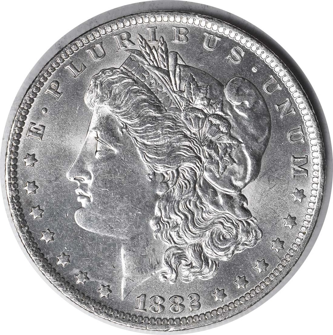 1882-O/ S VAM 3 Morgan Silver Dollar AU Slider Uncertified: 1882-O/ S VAM 3 Morgan Silver Dollar AU Slider Uncertified The 1882-O/ S VAM 3 Morgan Silver Dollar is a circulated example of this iconic coin, featuring the reeded edge and mint mark "O" for New Orl