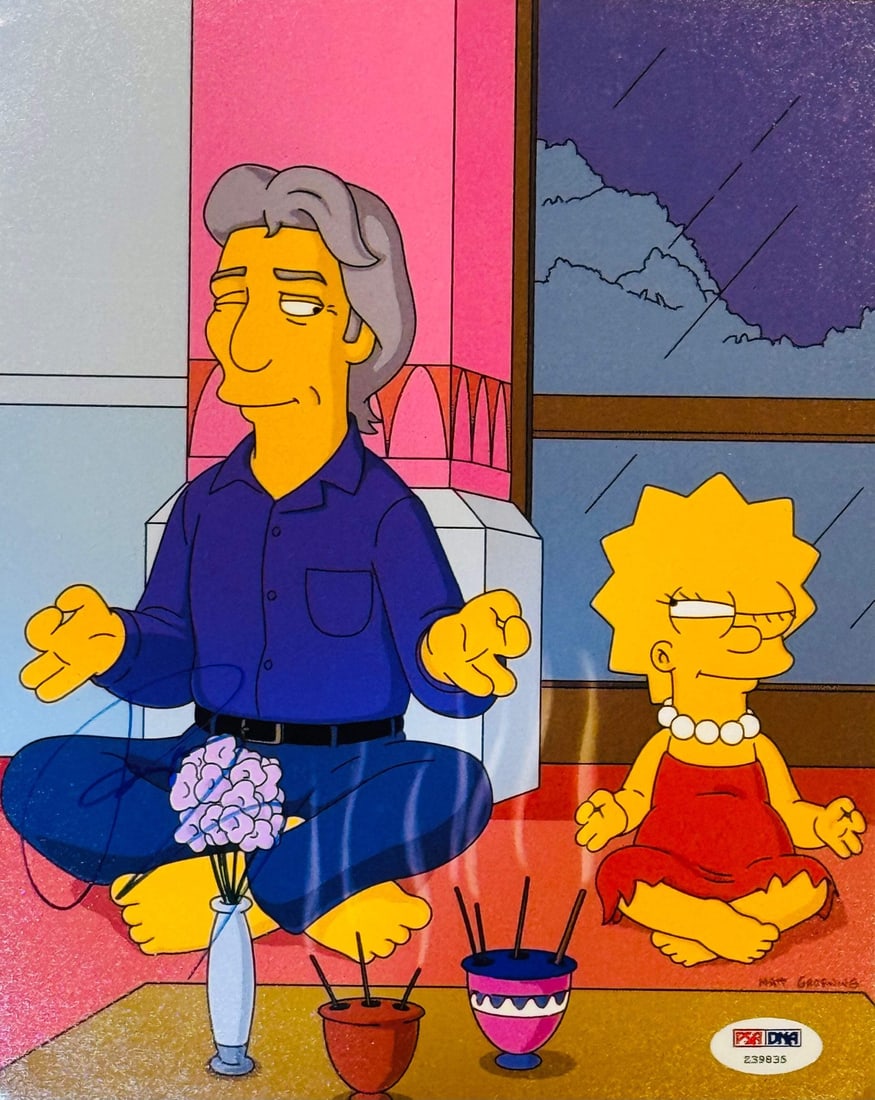 Autographed 8x10 Photo Celebrity Gere Richard Simpsons: Autographed 8x10 Photo Celebrity Gere Richard Simpsons Signed by Richard Gere in blue sharpie across the front of the photo, this 8x10 celebrity photo is a unique collectible featuring the iconic acto