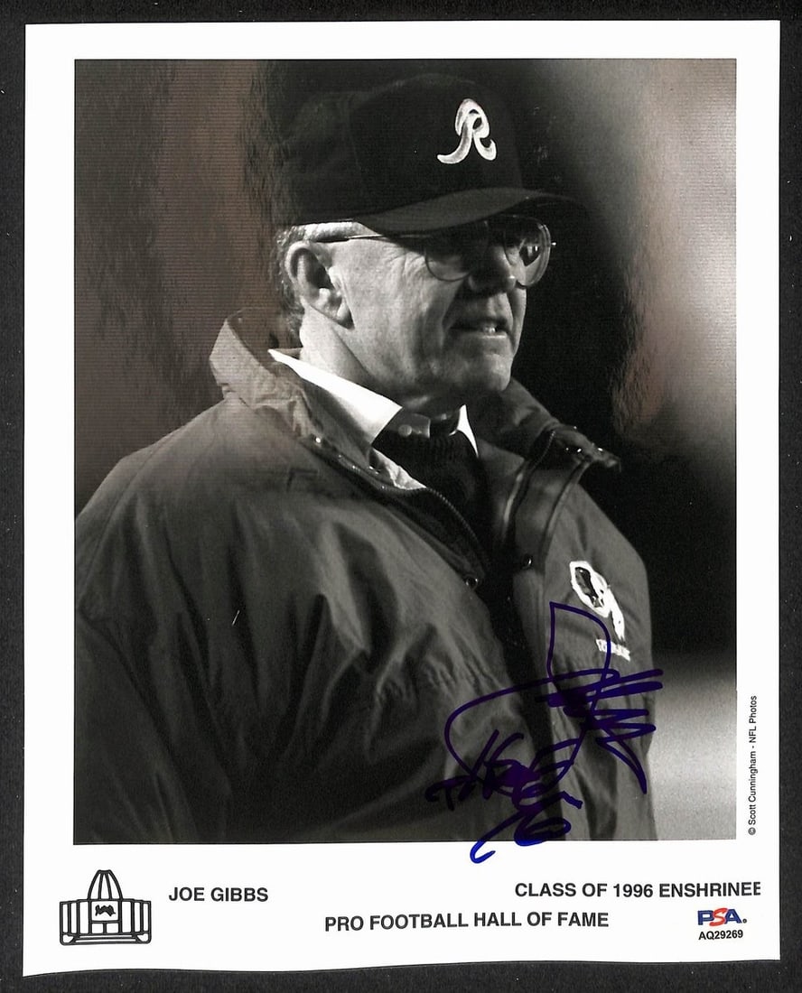 Joe Gibbs HOF Signed/ Auto 8x10 Official Pro Football HOF Photo PSA/ DNA 205928: Joe Gibbs HOF Signed/ Auto 8x10 Official Pro Football HOF Photo PSA/ DNA 205928 Item Specifics: Original/Reprint: Original Product: Photo Sport: Football Product Disclaimer: Not affiliated with any te