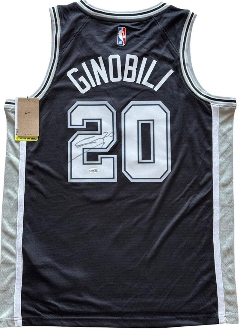 Authentic San Antonio Spurs Nike Manu Ginobili Autographed Jersey: Authentic San Antonio Spurs Nike Manu Ginobili Autographed Jersey Item Specifics: Brand: James Spence Authentication (JSA) Manu Ginobili Autographed San Antonio Spurs Nike Authentic Jersey Signed in b