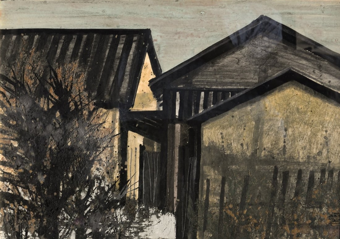 Woodblock Print Landscape with House Framed by Masayoshi Nakamura Japanese Modern: Woodblock Print Landscape with House Framed by Masayoshi Nakamura Japanese Modern Item Specifics: Artist: Masayoshi Nakamura Subject: Landscape with House Material: Paper Style: Japanese Year Of Produ