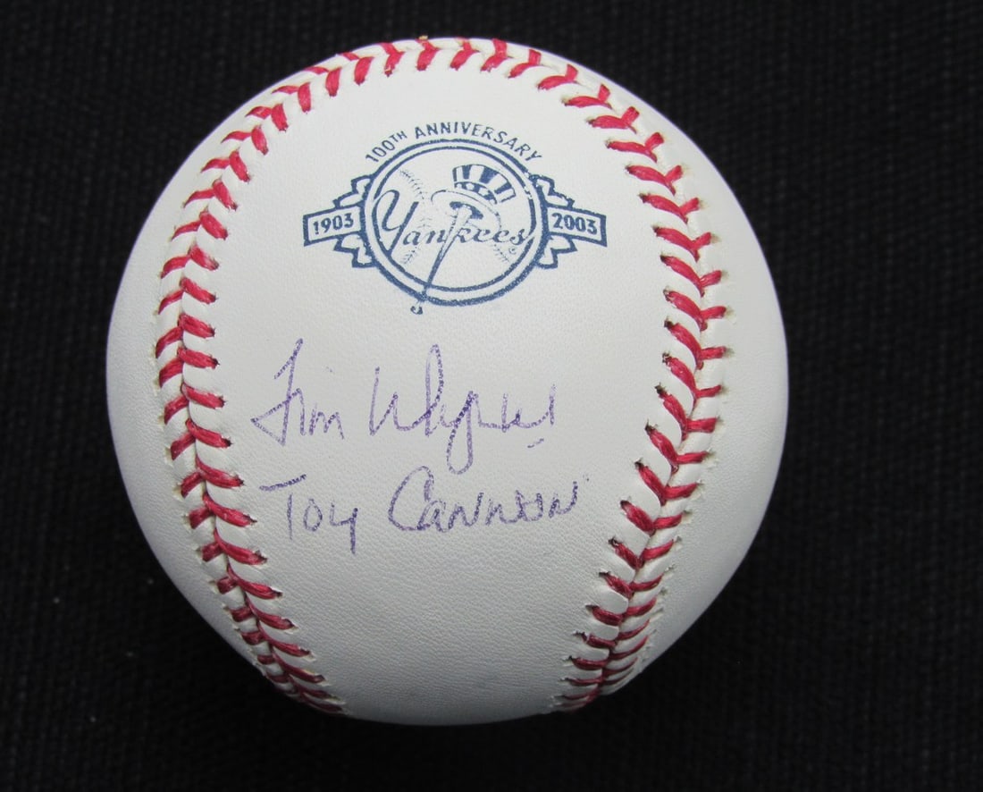 Jimmy Wynn Signed/ Auto Yankees 100th OML Baseball TRI-STAR Inscr 187147 (1 of 2)