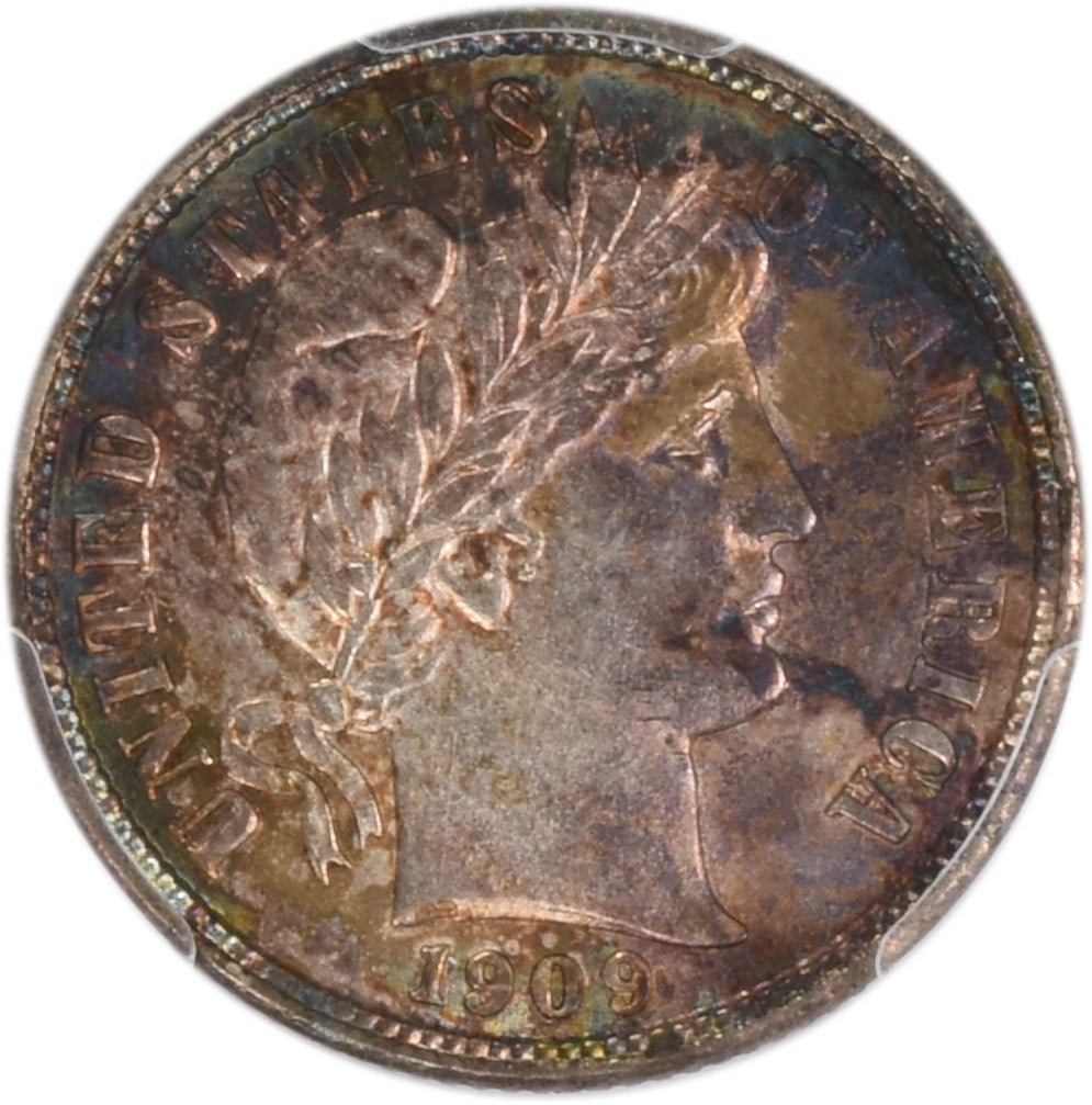 MS63 Barber Dime Silver 1909-D - 2