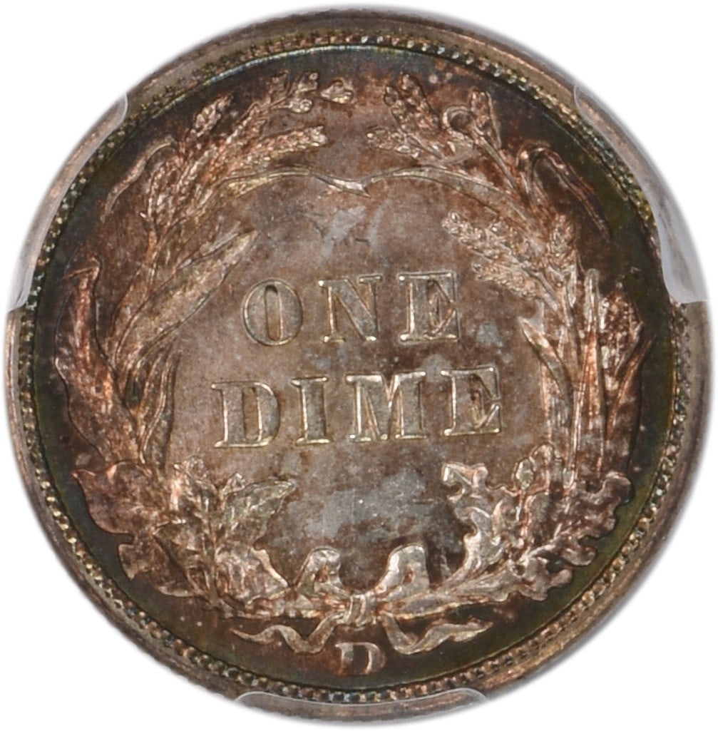 MS63 Barber Dime Silver 1909-D - 3