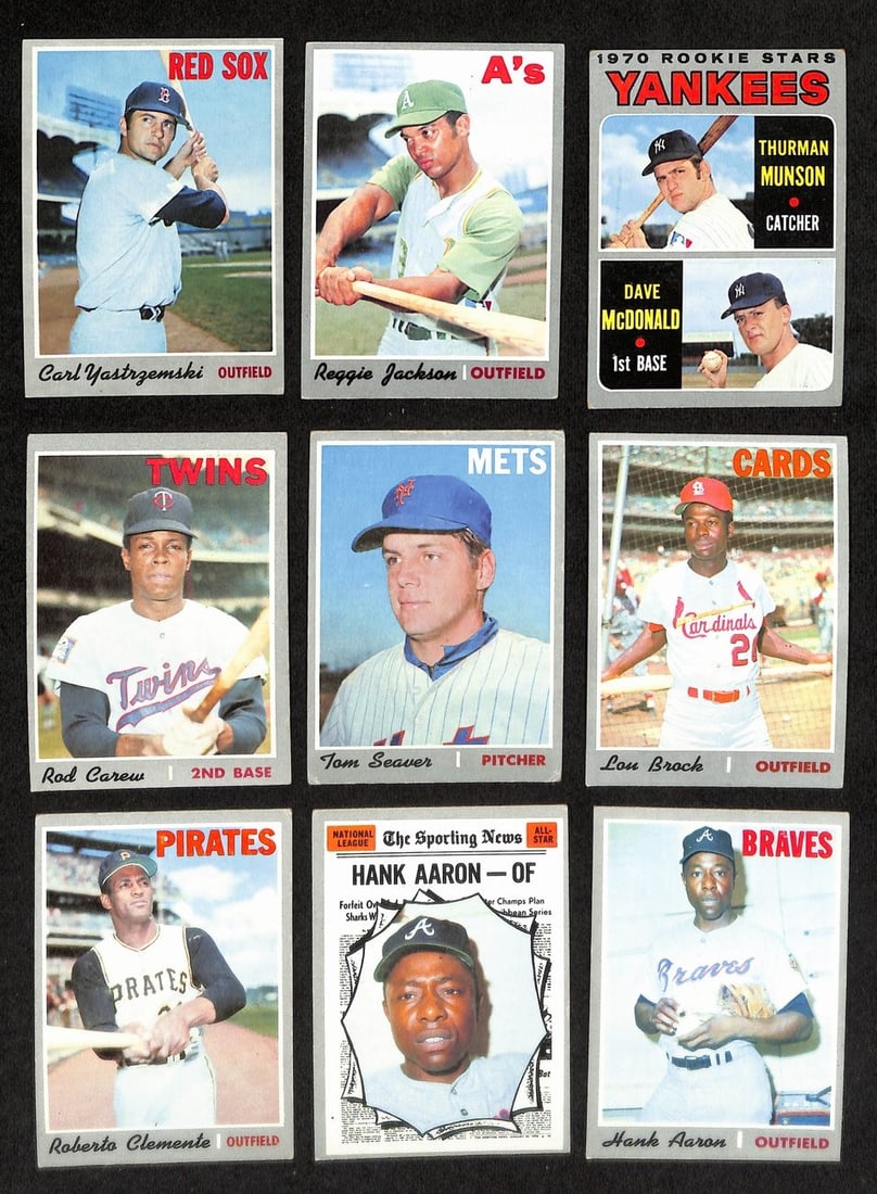 1970 Topps Baseball Card Complete Set (1-720) Seaver Munson Clemente Ryan 195342: 1970 Topps Baseball Card Complete Set (1-720) Seaver Munson Clemente Ryan 195342 Item Specifics: Season: 1970 Sport: Baseball Product Disclaimer: Not affiliated with any team or league. Signatures are