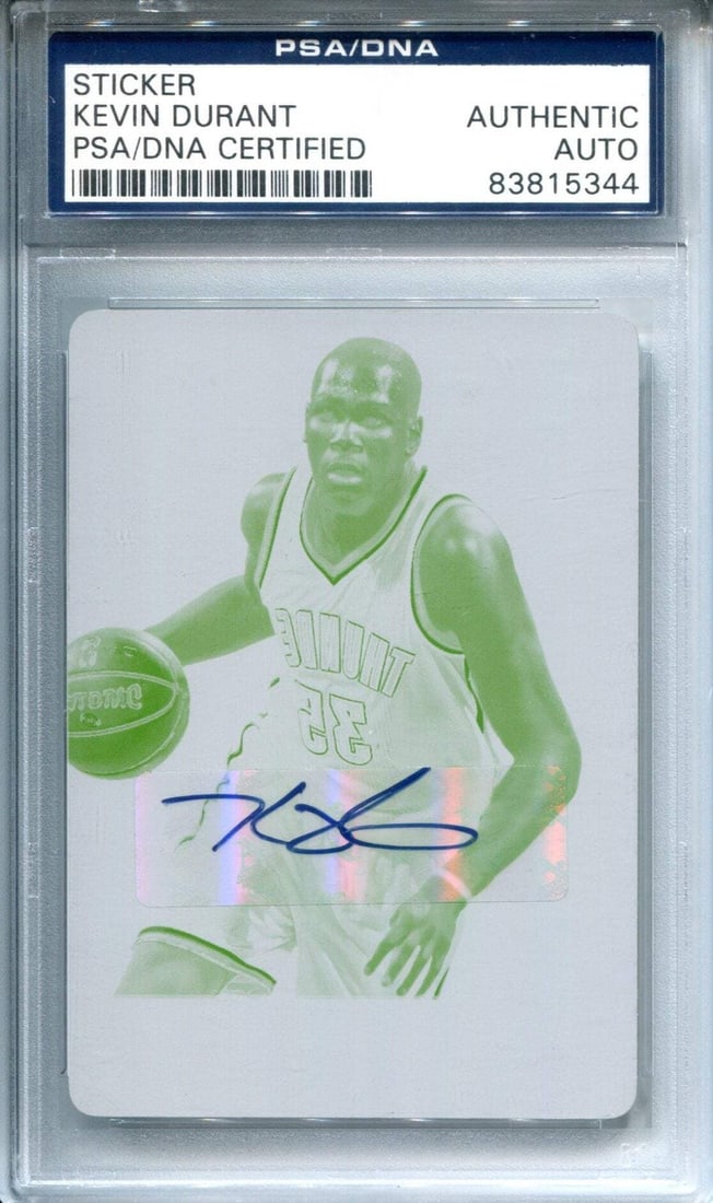 Kevin Durant Autographed 2014 Panini National Treasures Yellow Plate Card (PSA): Kevin Durant Autographed 2014 Panini National Treasures Yellow Plate Card (PSA) Item Specifics: Brand: Professional Sports Authenticator (PSA) Professional Grader: 275010 Kevin Durant Autographed 2014