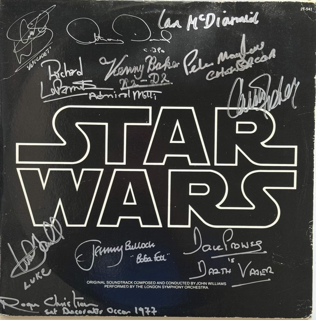 Star Wars Cast Autographed Record Album (JSA): Star Wars Cast Autographed Record Album (JSA) Item Specifics: Brand: James Spence Authentication (JSA) Star Wars Cast Autographed Record Album (JSA) Signed in silver sharpie across the front cover by 