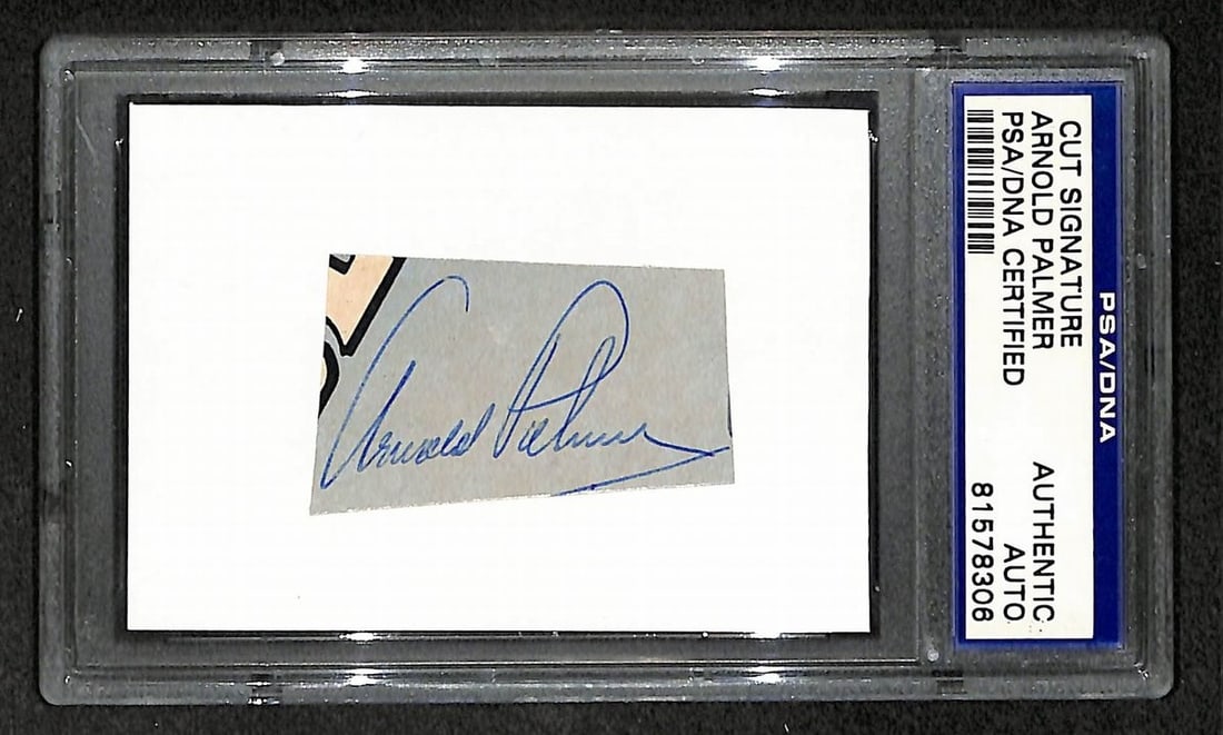 Arnold Palmer Signed/ Autographed Cut Signature Golf HOF PSA/ DNA 210752: Arnold Palmer Signed/ Autographed Cut Signature Golf HOF PSA/ DNA 210752 Item Specifics: Original/Reprint: Original Product: Photo Sport: Golf Product Disclaimer: Not affiliated with any team or leagu