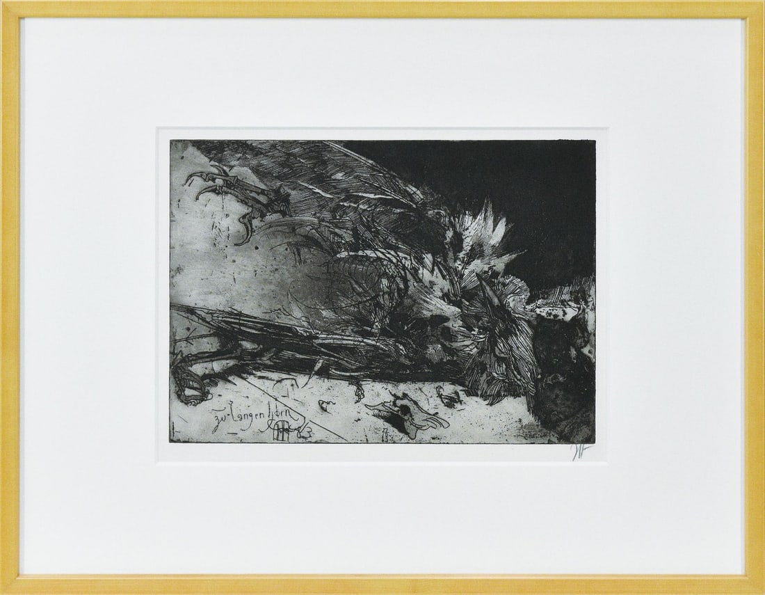 Horst Janssen Signed Copperplate Print Etching Art Framed German Masterpiece: Horst Janssen Signed Copperplate Print Etching Art Framed German Masterpiece Item Specifics: Artist: Horst Janssen Subject: Modernist / Abstract Material: Paper Ink Copperplate Print Style: Japanese P