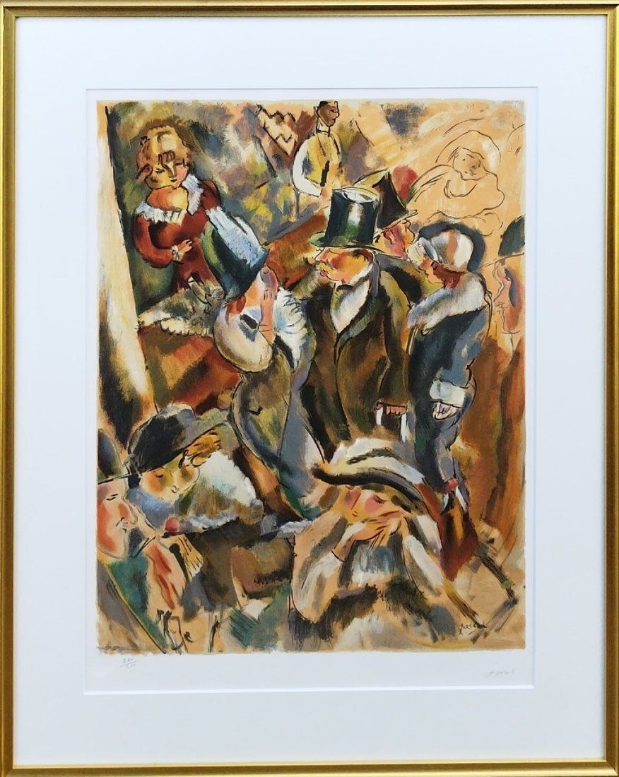 Jules Pascin Lithograph "Au bar du bal Tabarin" 210/ 250 Signed Large 1993 (1 of 5)