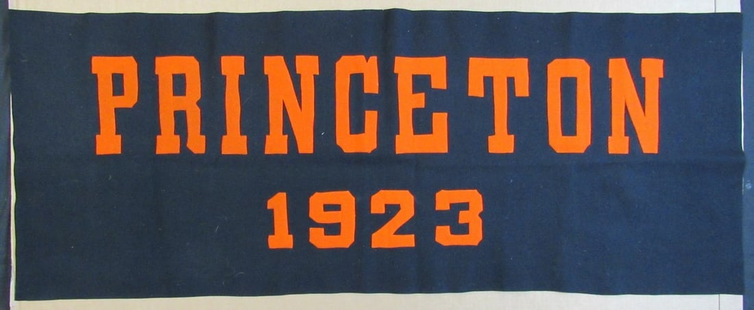 Ivy League Tigers 55x22 Black Felt Vintage Princeton Banner 182817 (1 of 2)