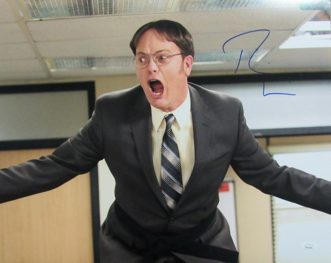 Rainn Wilson Autographed 16x20 Photo "The Office" JSA 184753: Rainn Wilson Autographed 16x20 Photo "The Office" JSA 184753 Rainn Wilson's 16x20 "The Office" photo is a unique collectible, bearing his signature. The item is a 16x20 photo, signed by Rainn Wilson, 