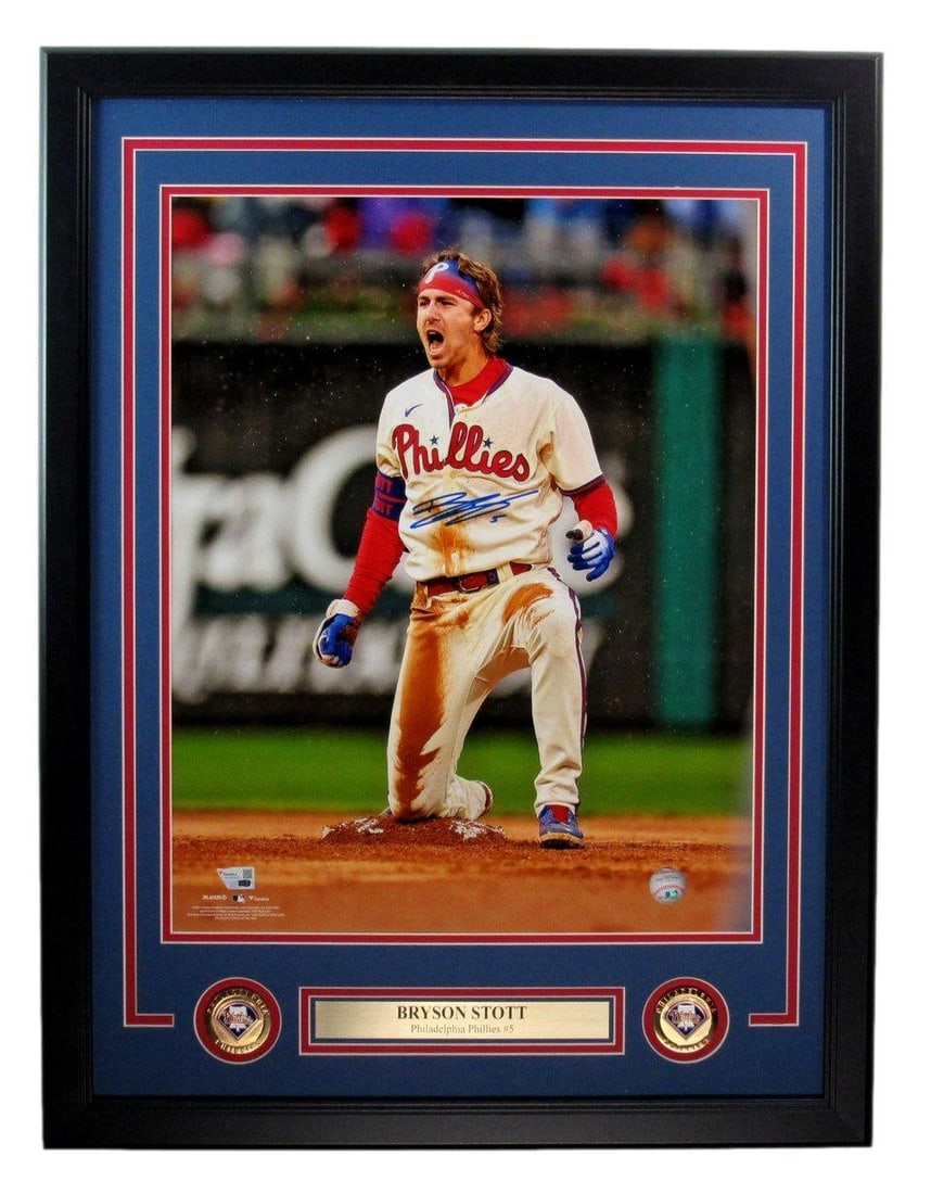 Signed Photo 16x20 Bryson Stott Framed Fanatics Phillies Philadelphia 185639: Signed Photo 16x20 Bryson Stott Framed Fanatics Phillies Philadelphia 185639 Item Specifics: Autograph Authentication: Fanatics Authentic Original/Reprint: Original Product: Photo Sport: Baseball Sign