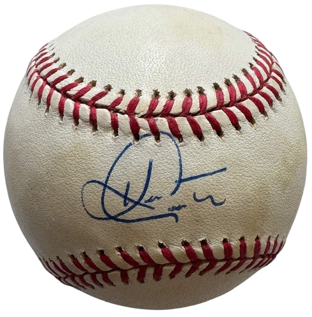 Caminiti Autographed Official Baseball National League Ken: Caminiti Autographed Official Baseball National League Ken Authentic Ken Caminiti Autographed Official National League Baseball. This official baseball, signed in blue pen across the sweet spot, bears