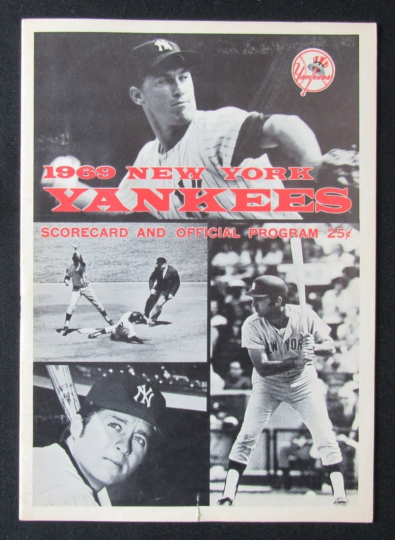 Yankees Scorecard Oakland A's Thurman Munson 1969 Debut Program (1 of 4)