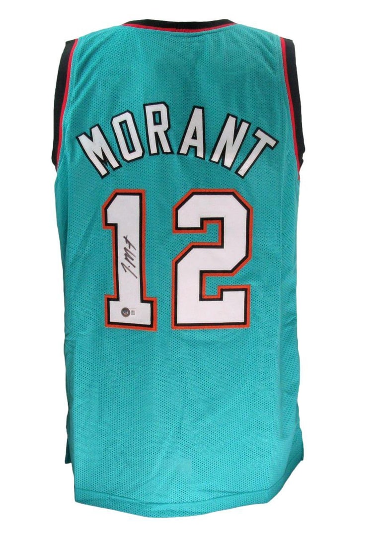 Memphis Grizzlies Custom Basketball Jersey Signed Ja Morant Beckett 190760: Memphis Grizzlies Custom Basketball Jersey Signed Ja Morant Beckett 190760 Signed by Ja Morant, this Memphis Grizzlies custom basketball jersey is a unique piece of memorabilia for any fan. The jersey