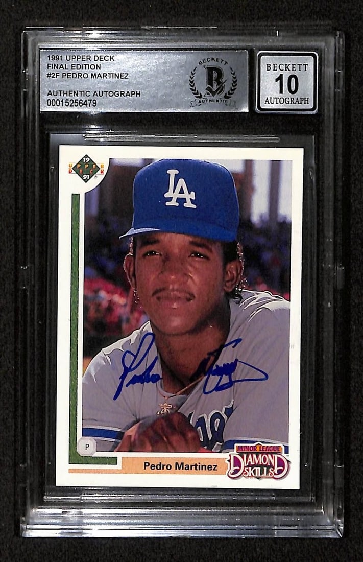 Pedro Martinez HOF Signed 1991 Upper Deck RC Card #2F BAS/ Beckett GEM MINT 10 A (1 of 2)