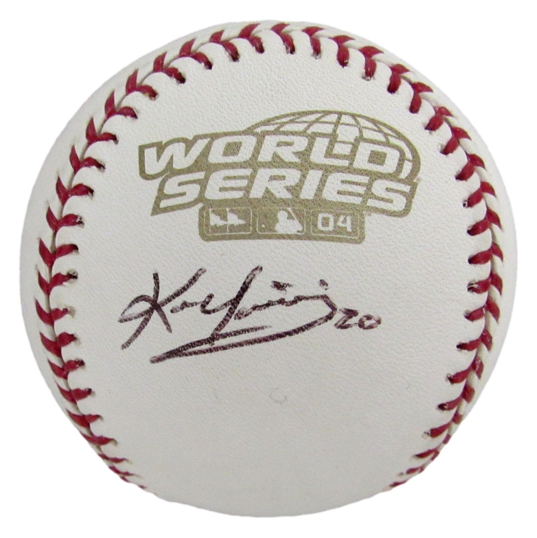 Kevin Youkilis signed autographed 2004 world series baseball red sox (1 of 3)
