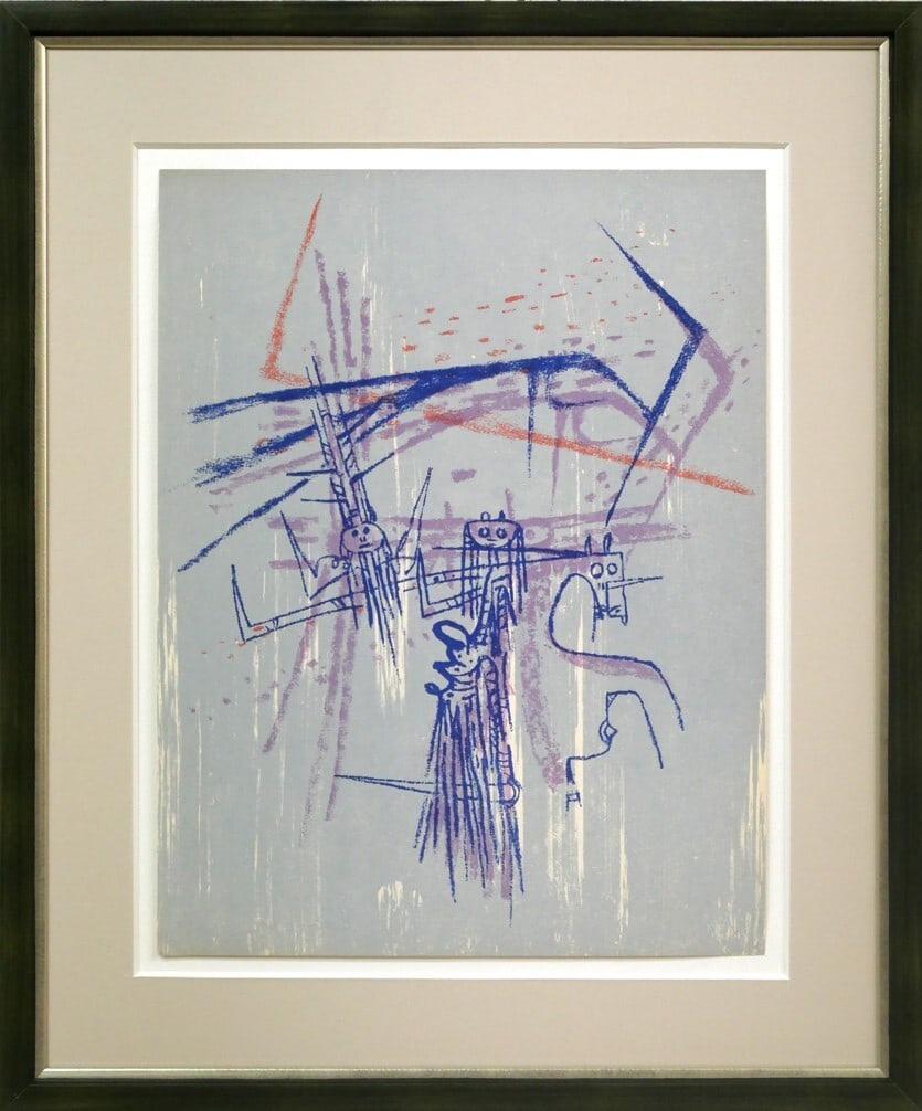 Original Cuban Lithograph Print Framed By Wifredo Lam (1 of 8)