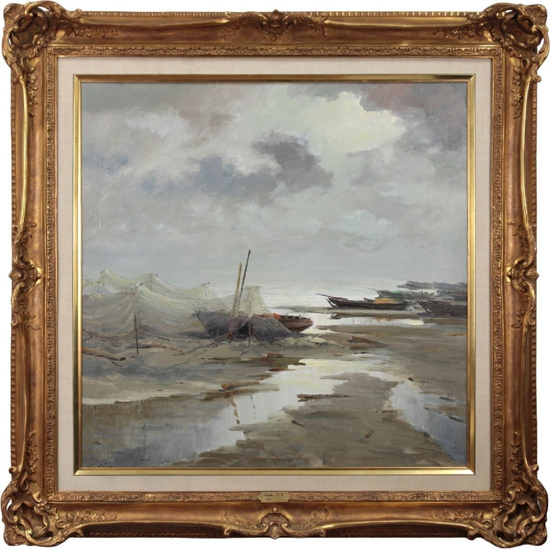 Kreits Oil Painting Seascape Fishermen Nets Boats Soviet Latvian Art Large: Kreits Oil Painting Seascape Fishermen Nets Boats Soviet Latvian Art Large Item Specifics: Unit Of Sale: Single Piece Artist: Stanislav Yanovich Kreits Signed By: Stanislav Yanovich Kreits Signed: Yes