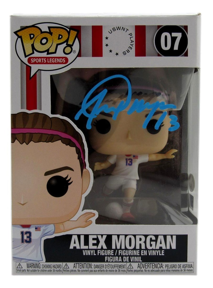 Alex Morgan Autographed/ Signed POP! Funko Pop Figurine #07 USA Soccer JSA: Alex Morgan Autographed/ Signed POP! Funko Pop Figurine #07 USA Soccer JSA Alex Morgan's signature on this POP! Funko Pop Figurine #07 is a must-have for any USA Soccer fan. The JSA authentication ens