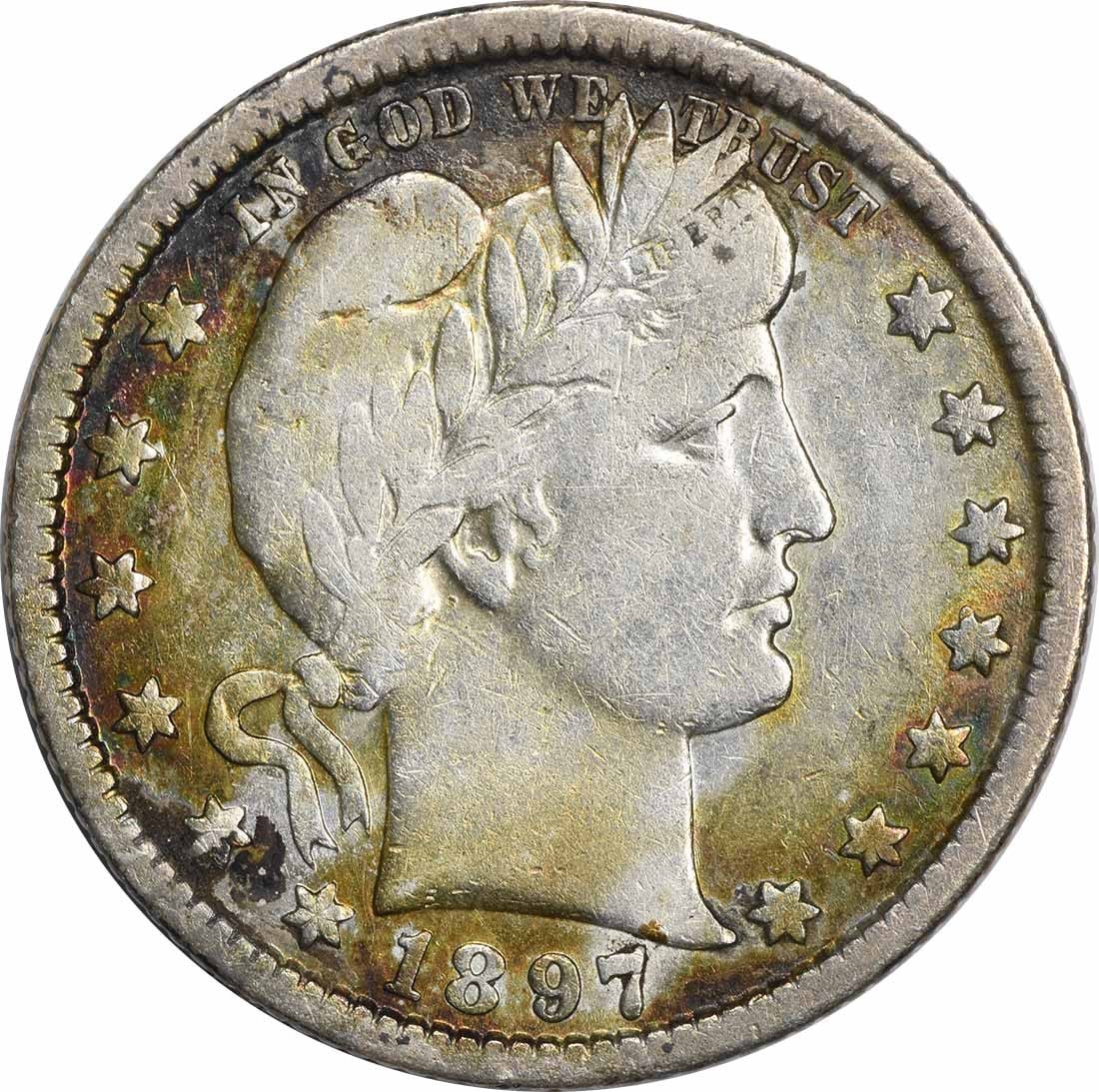 1897-O Barber Silver Quarter VF Uncertified (1 of 2)