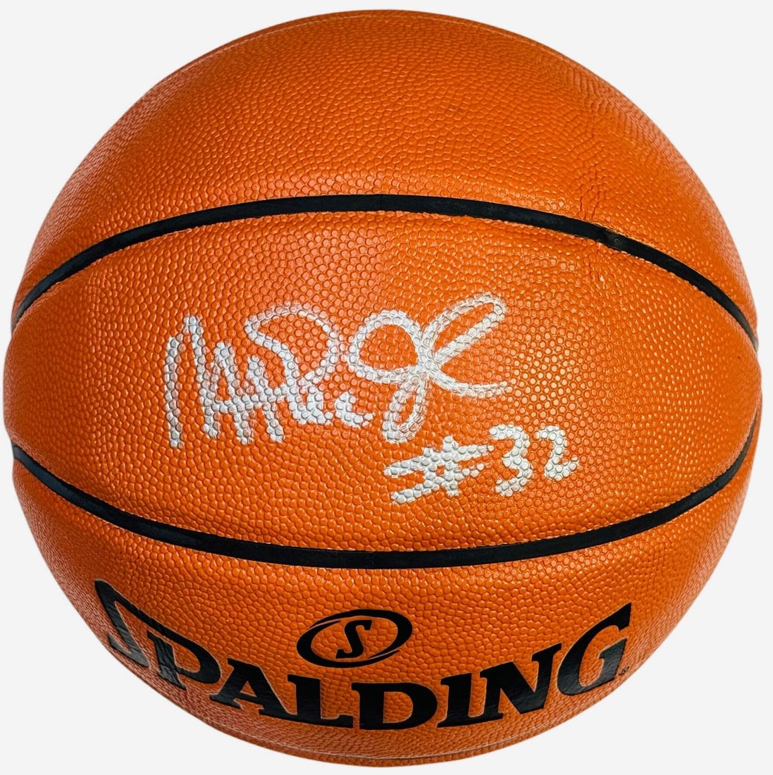 Magic Johnson Autographed Spalding Basketball (JSA) (1 of 2)