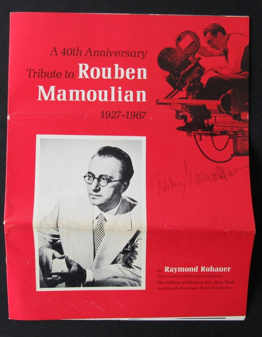 Mamoulian Rouben Autographed Photo Magazine DNA PSA: Mamoulian Rouben Autographed Photo Magazine DNA PSA Item Specifics: Industry: Movies Original/Reproduction: Original Autograph Authentication: PSA/DNA Product Disclaimer: Not affiliated with studios o