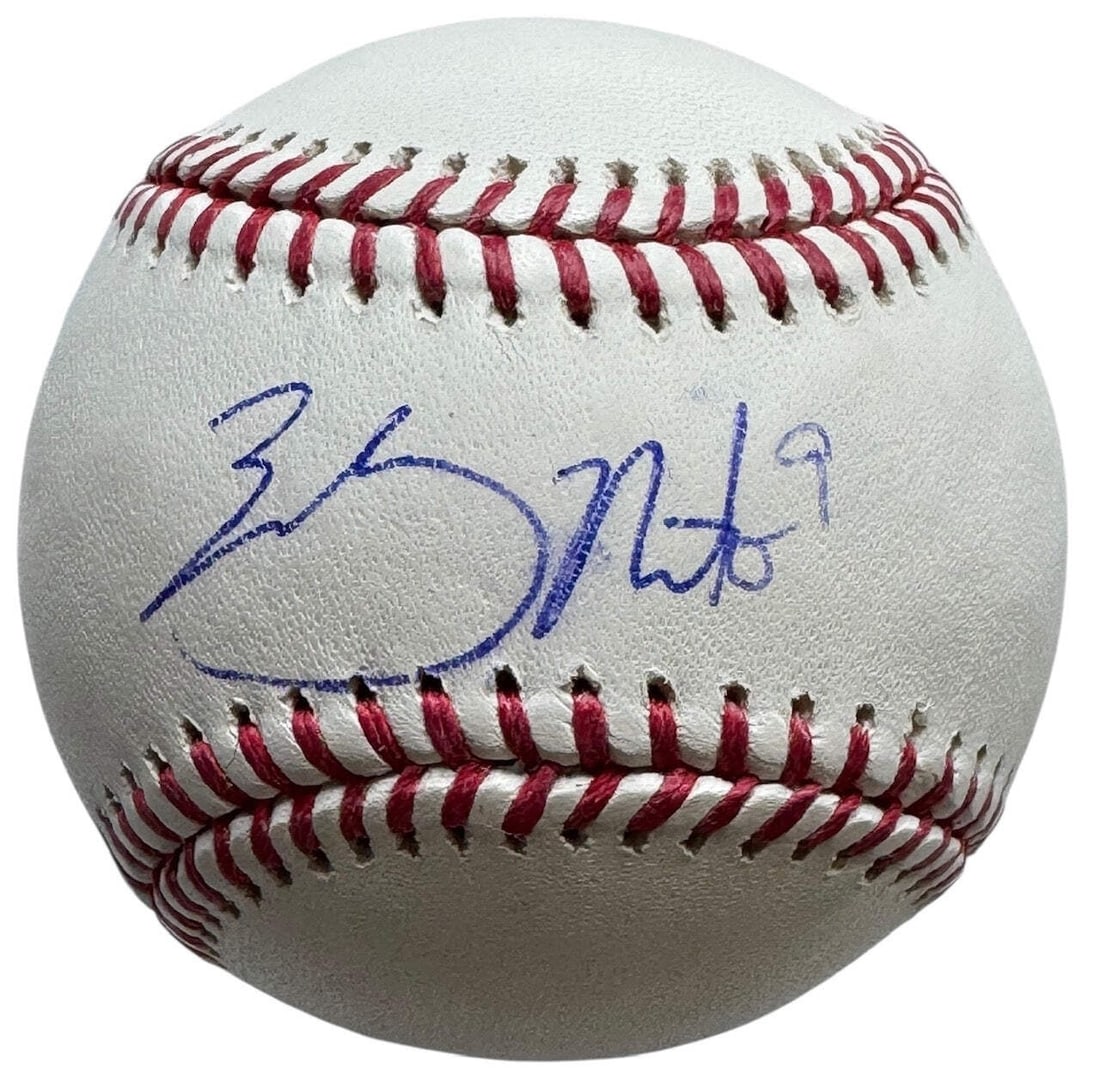 Zach Neto Autographed Official Major League Baseball (Beckett): Zach Neto Autographed Official Major League Baseball (Beckett) Zach Neto has signed this Official Robert Manfred Baseball in blue ink across the sweet spot. The Beckett Professional Grader has assigne