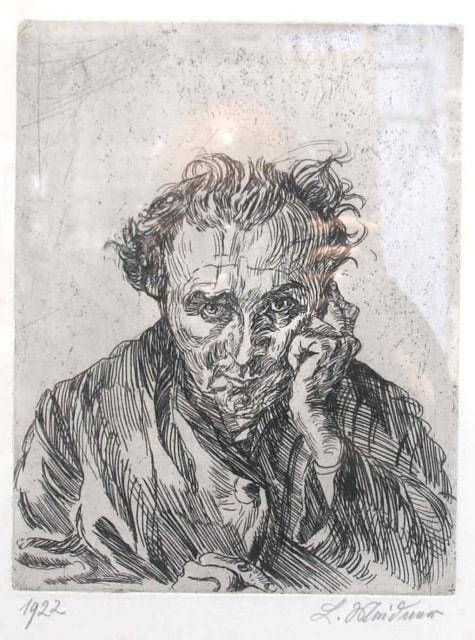 Ludwig Meidner Self Portrait Etching Original German Expressionist Framed Art: Ludwig Meidner Self Portrait Etching Original German Expressionist Framed Art Item Specifics: Artist: Ludwig Meidner Subject: Self-portrait Material: Paper ink (Copperplate engraving) Style: Japanese 