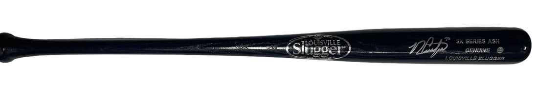 Signed Louisville Slugger Black Bat by Michael Conforto Steiner (1 of 2)