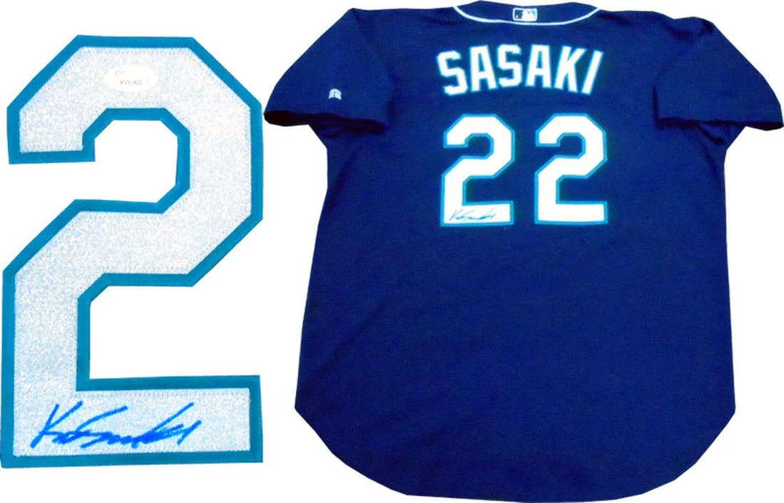Sasaki Kazuhiro Autographed Seattle Mariners Jersey JSA: Sasaki Kazuhiro Autographed Seattle Mariners Jersey JSA Item Specifics: Brand: James Spence Authentication (JSA) Kazuhiro Sasaki Autographed Seattle Mariners Jersey Signed in silver sharpie across the