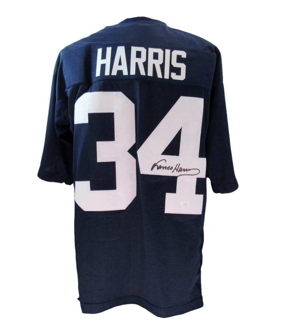 Franco Harris HOF Autographed Custom Football Jersey Penn State JSA 179739: Franco Harris HOF Autographed Custom Football Jersey Penn State JSA 179739 Item Specifics: Sport: Football Product: Jersey Original/Reprint: Original Team: Penn State Autograph Authentication: JSA Lea