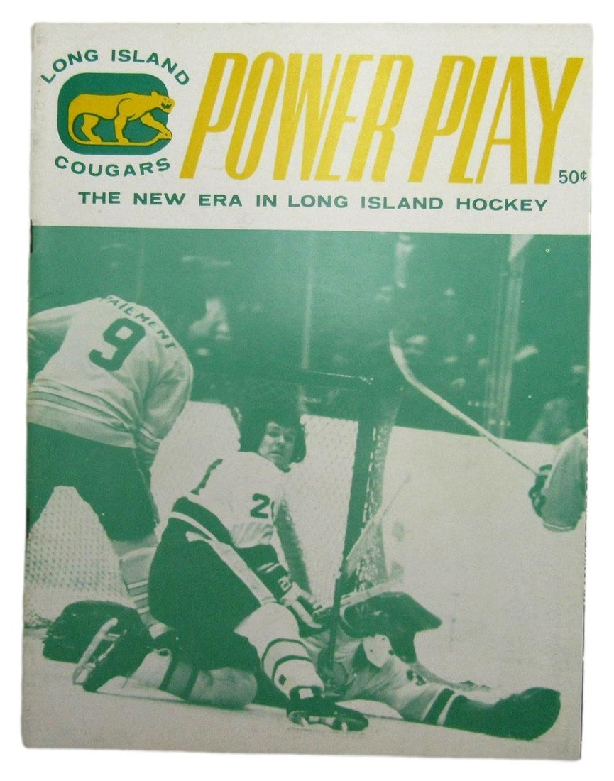 1973 Long Island Cougars vs Syracuse Blazers NAHL Program RARE 208946: 1973 Long Island Cougars vs Syracuse Blazers NAHL Program RARE 208946 Original 1973 Long Island Cougars vs Syracuse Blazers NAHL Program. This rare program features the historic matchup between the Lo