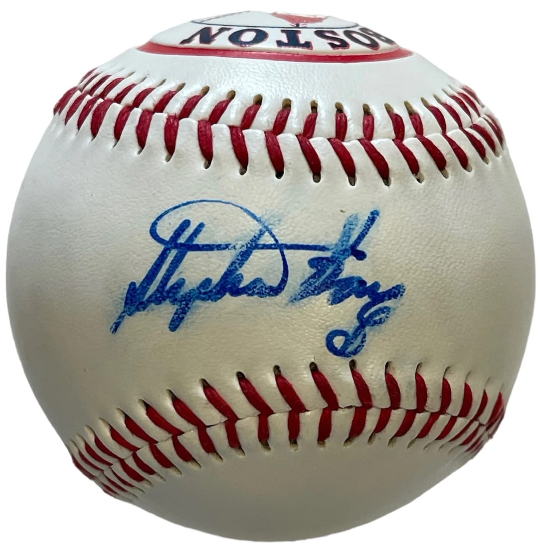 Stephen King American Author of Horror Signed Boston Red Sox Fotoball (JSA): Stephen King American Author of Horror Signed Boston Red Sox Fotoball (JSA) Item Specifics: Brand: James Spence Authentication (JSA) Stephen King Signed Boston Red Sox Fotoball Signed in blue sharpie 