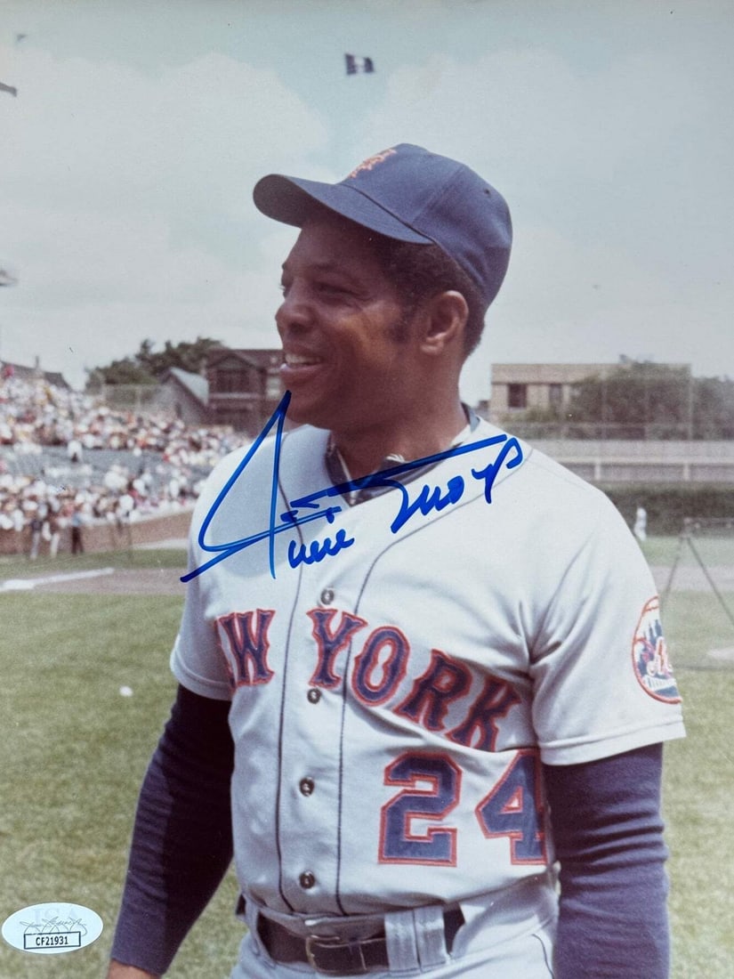 Willie Mays Autographed 8x10 Baseball Photo (JSA): Willie Mays Autographed 8x10 Baseball Photo (JSA) Item Specifics: Brand: James Spence Authentication (JSA) Willie Mays Autographed 8x10 Baseball Photo Signed in blue sharpie across the front of the ph