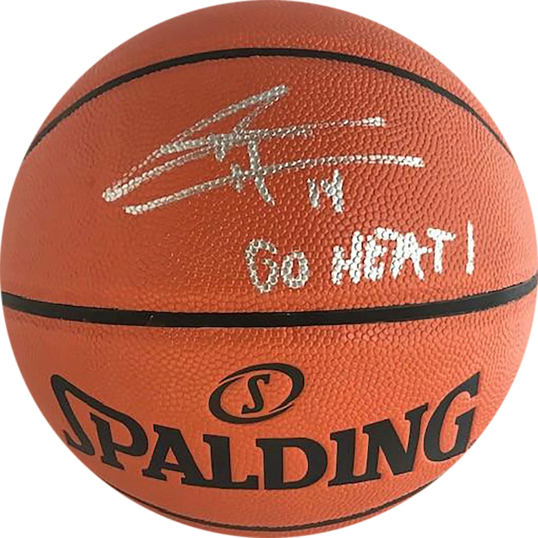 Tyler Herro Autographed "Go Heat!" Hybrid Indoor/ Outdoor Basketball (JSA): Tyler Herro Autographed "Go Heat!" Hybrid Indoor/ Outdoor Basketball (JSA) Tyler Herro's silver sharpie signature adds a touch of authenticity to this hybrid indoor/outdoor basketball, bearing the "Go