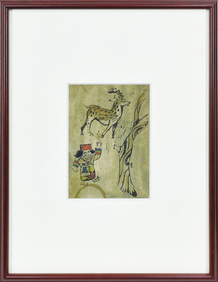 Bikky Sunazawa Hand Colored Woodblock Print Ainu Modernist Abstract Art Framed: Bikky Sunazawa Hand Colored Woodblock Print Ainu Modernist Abstract Art Framed Item Specifics: Artist: Bikky Sunazawa Subject: Ainu Modernism / Abstract Material: Hand-colored woodblock print on paper