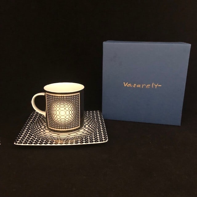 Unused Victor Vasarely Art Plate cup & saucer ED1500 ars mundi Konigl pr tettau (1 of 9)