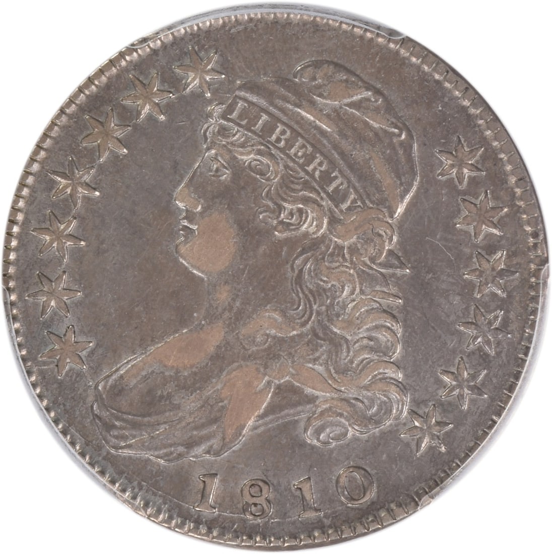 1810 Bust Silver Half Dollar EF45 PCGS - 2