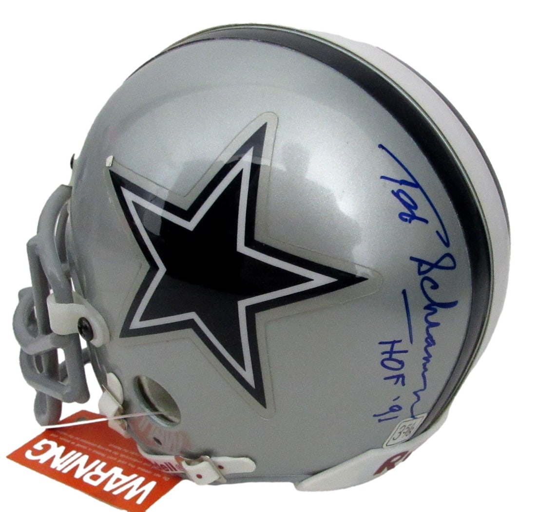 Tex Schramm HOF Signed/ Inscribed Cowboys Mini Football Helmet JSA 213348 (1 of 6)