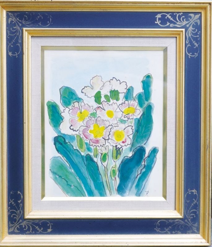 Woodblock Flowers Framed Japanese Art Print Modern Suzuki Shintaro (1 of 1)