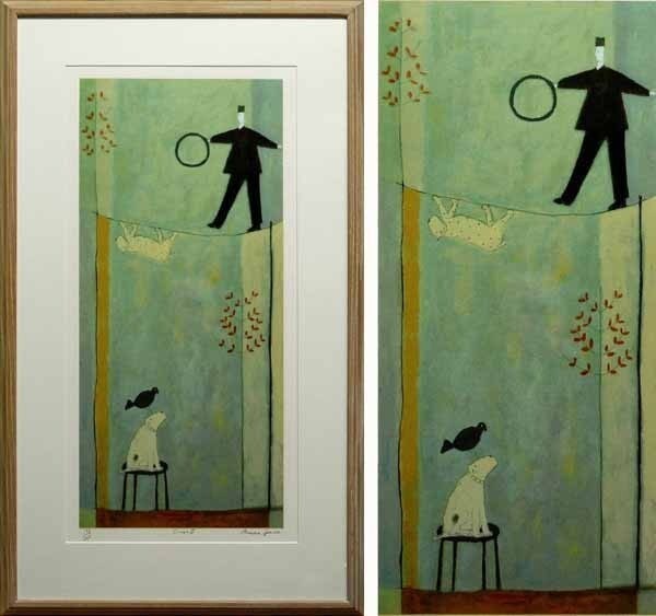 Annora Spence Circus II Silkscreen Signed ED 197/ 295 Framed Authentic Artwork (1 of 6)