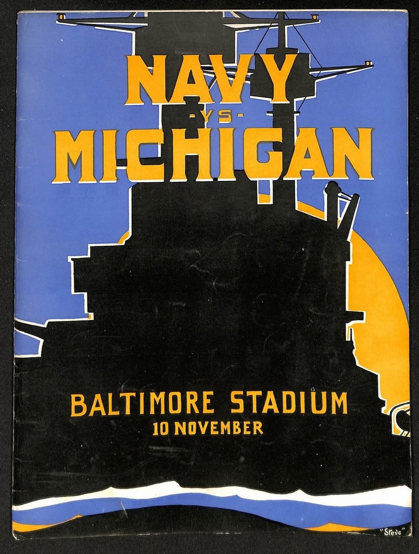 Vintage 11/ 10/ 1928 NCAA College Football Game Program Navy vs. Michigan 203327: Vintage 11/ 10/ 1928 NCAA College Football Game Program Navy vs. Michigan 203327 Original 1928 NCAA College Football Game Program featuring Navy vs. Michigan, a piece of sports history from the 1928 s